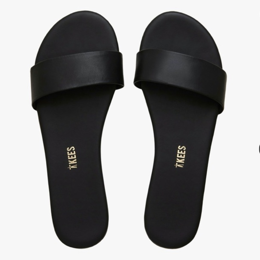 Tkees Alex slide black sandals